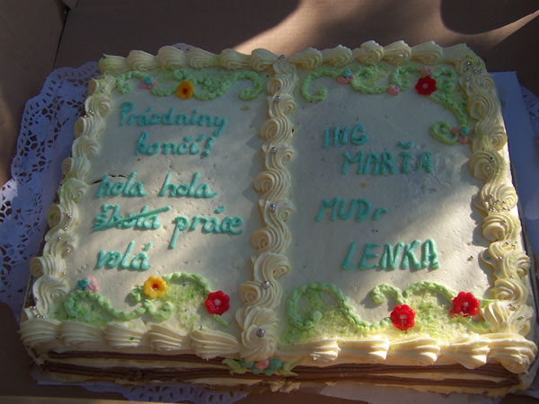 na fotce: děvčata napekla dortík