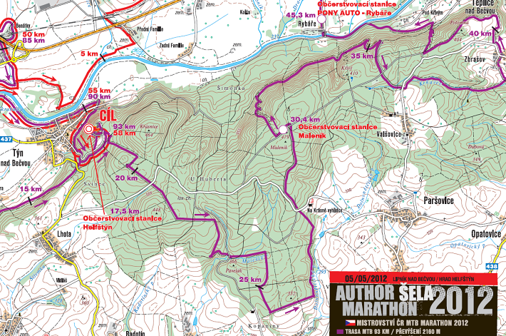 mapa Šela Maraton 2012