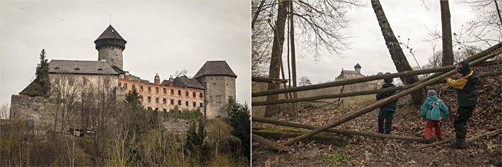 Po krátké procházce lesem na vás vykoukne už hrad. Po krátké procházce lesem na vás vykoukne už hrad.